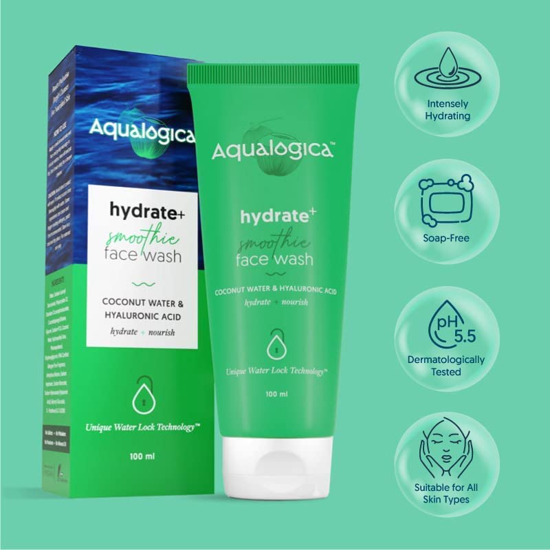 Aqualogica Hydrate+ Face Wash With Hyaluronic Acid & Coconut Water Skin 100ml