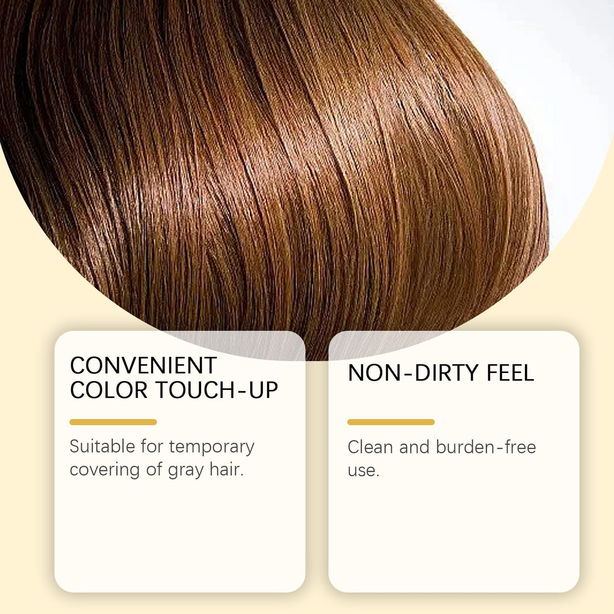 Chestnut Brown Hair Stick, Moisturizing, Long-Lasting, Easy Color, Perfect for Lazy Hair Care ,15g