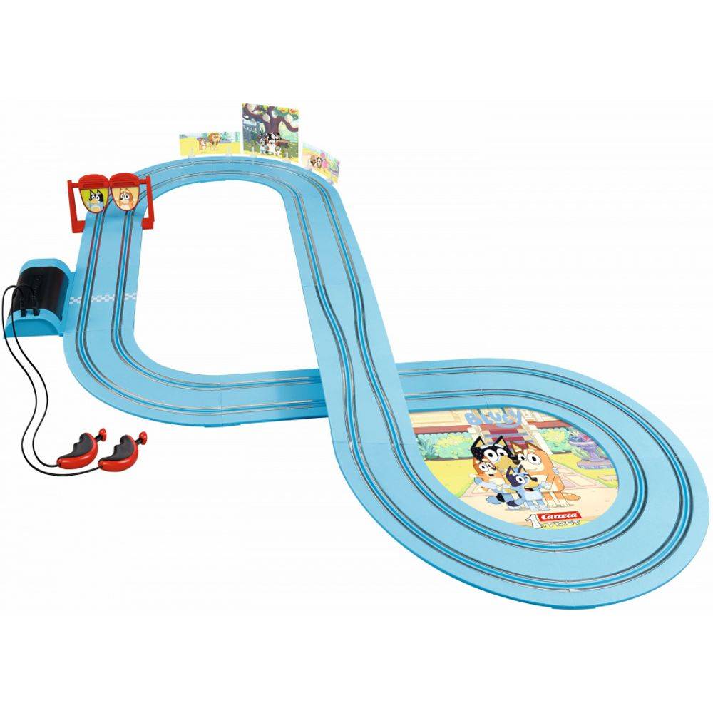 Carrera FIRST Bluey Bluey & Bingo Lets Go Slot Car Race Track Set, 3+ years
