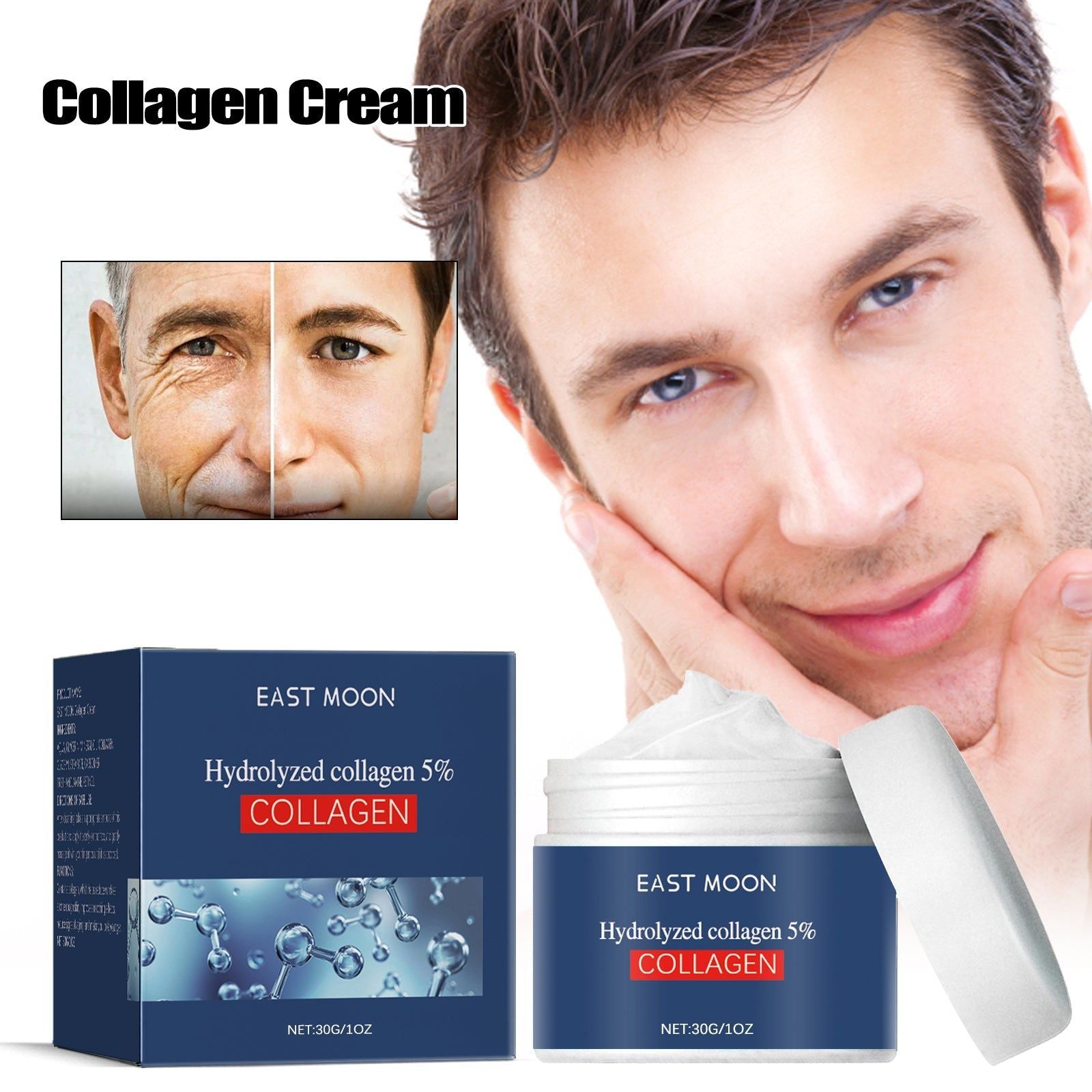 Men's Moisturizing Face Cream, Anti-Aging, Oil Control, Hydrating, Wrinkle Repair ,30g