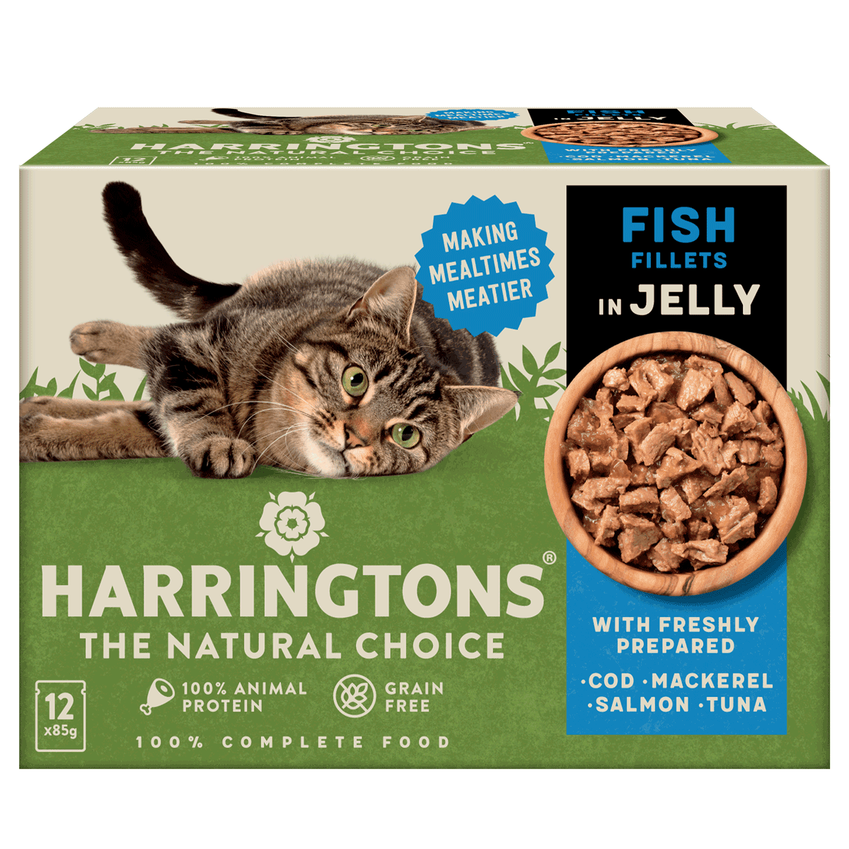 Harringtons Fish in Jelly Wet Cat Food - Pack of 12