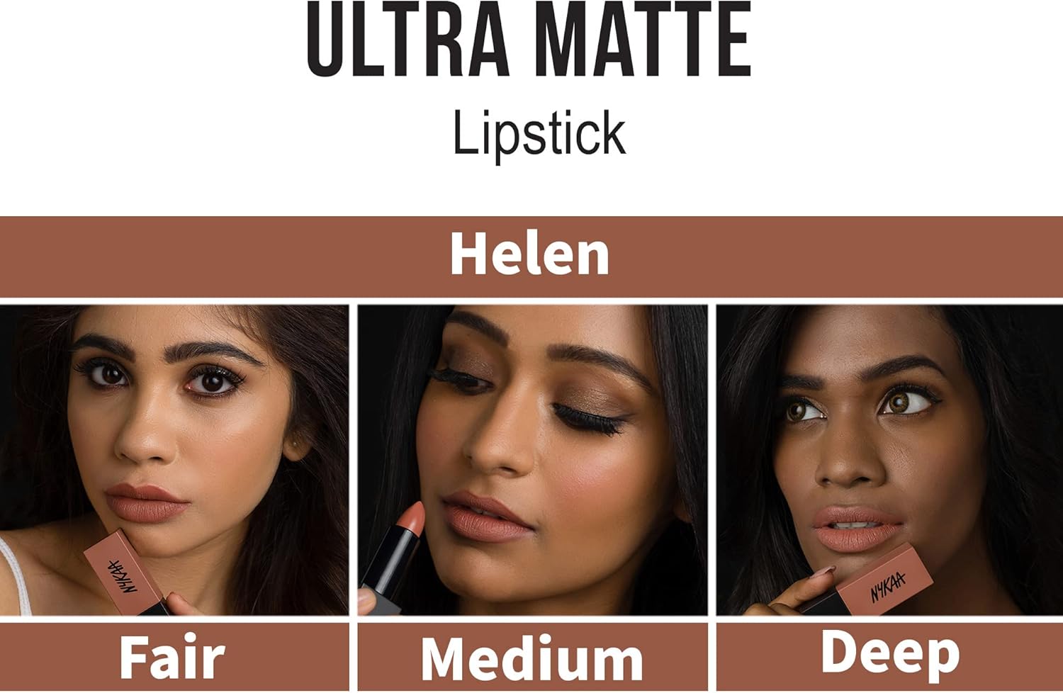 Nykaa Ultra Matte Lipstick Helen 01