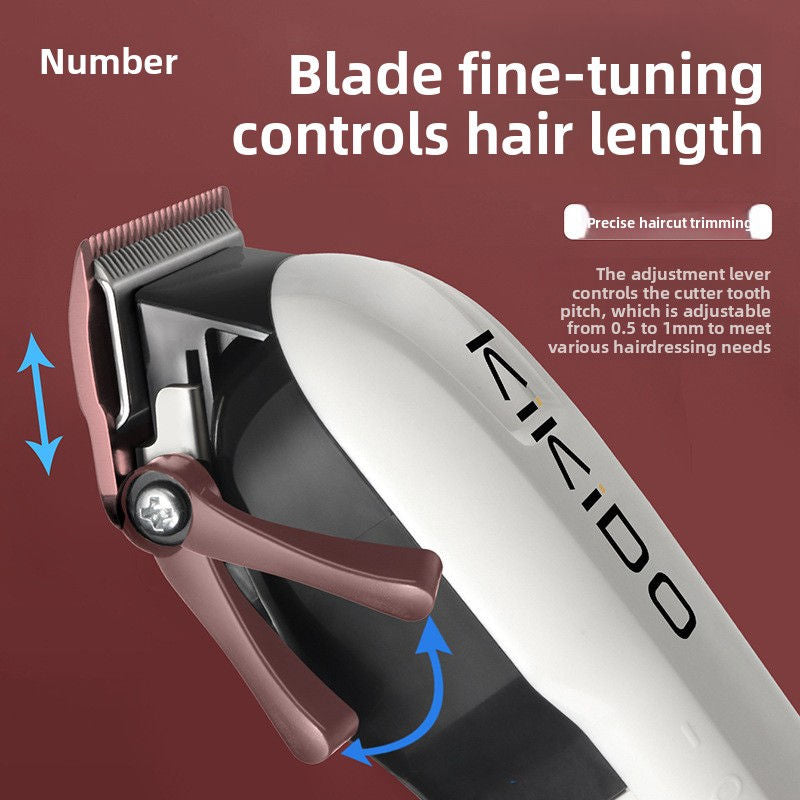 USB Rechargeable Hair Clipper with LCD Display and 4 Guide Combs