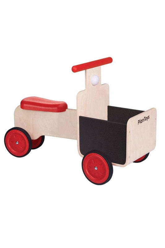PlanToys Delivery Bike — Wooden Ride-On Toy