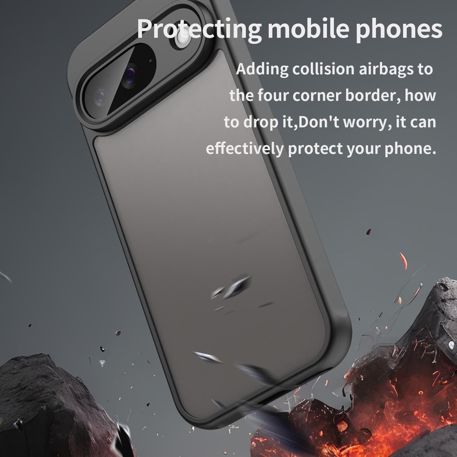 TPU Hybrid PC Frosted Phone Case For Google Pixel 9