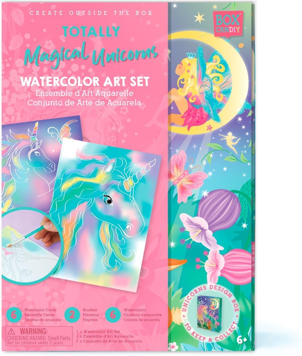 Box CanDIY Totally Magical Unicorns Watercolor Art Kit, 6+ years