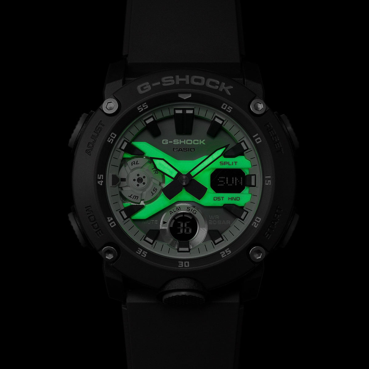 Casio G-SHOCK Analog Digital 2000 Series Watch, Grey, GA2000HD-8A
