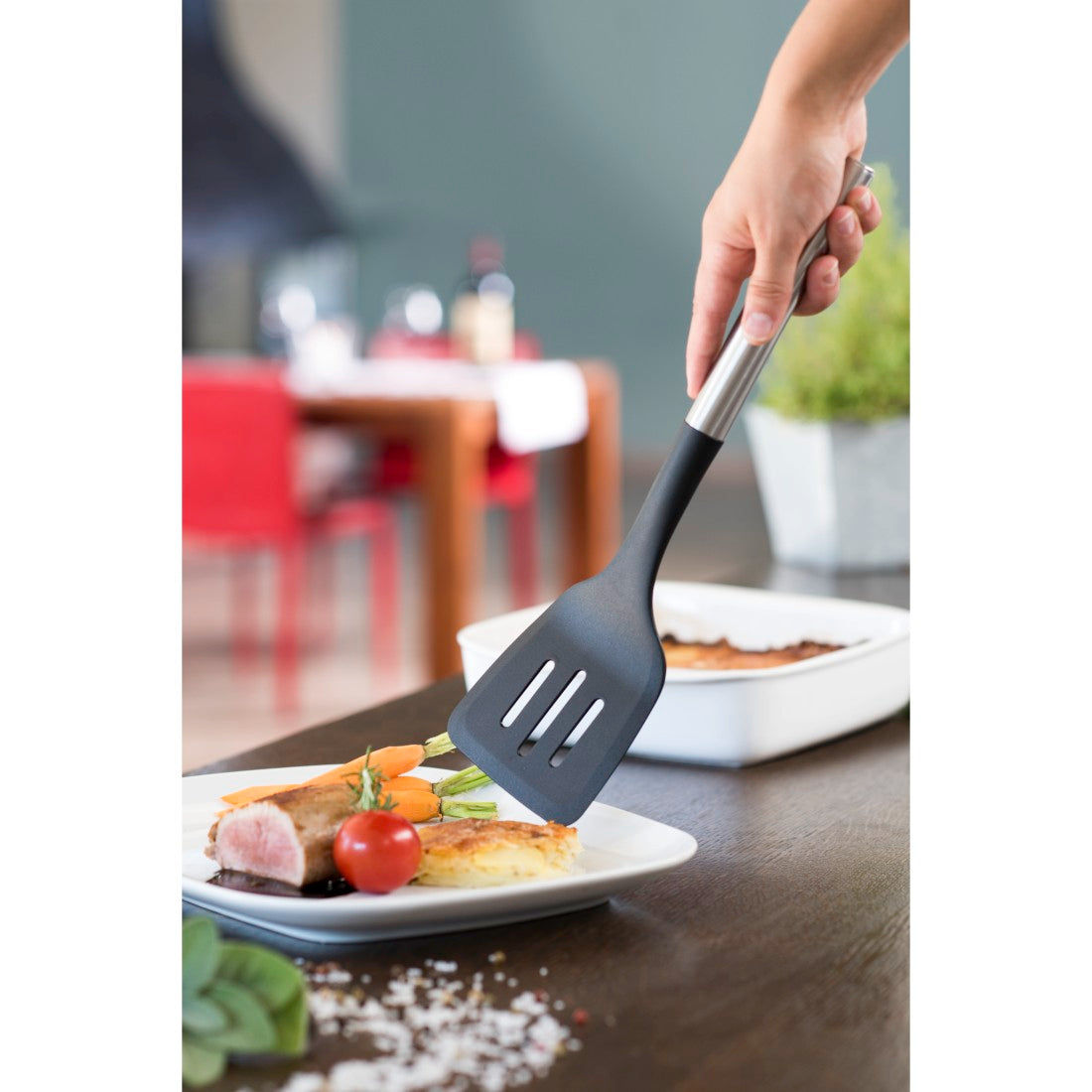 XAVAX 111426 Spatula Made From Stainless Steel / Nylon, 34.5 cm