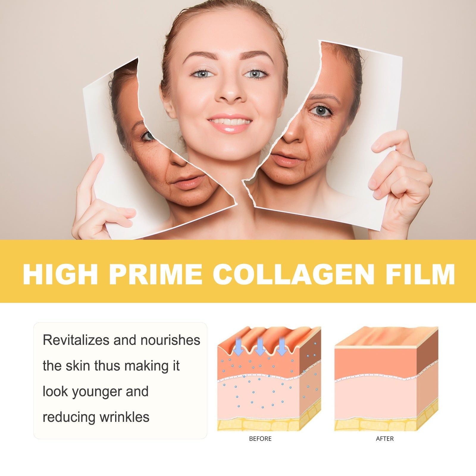 Collagen Forehead Patches, Firming Skin, Reduce Wrinkles, Youthful Glow ,10pieces