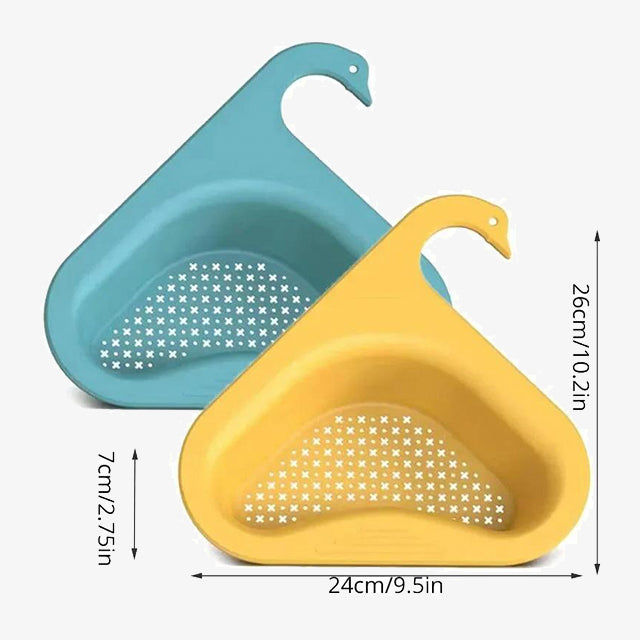 Swan Drain Basket Sink - Durable Kitchen Sink Strainer for Food Waste & Debris Collection