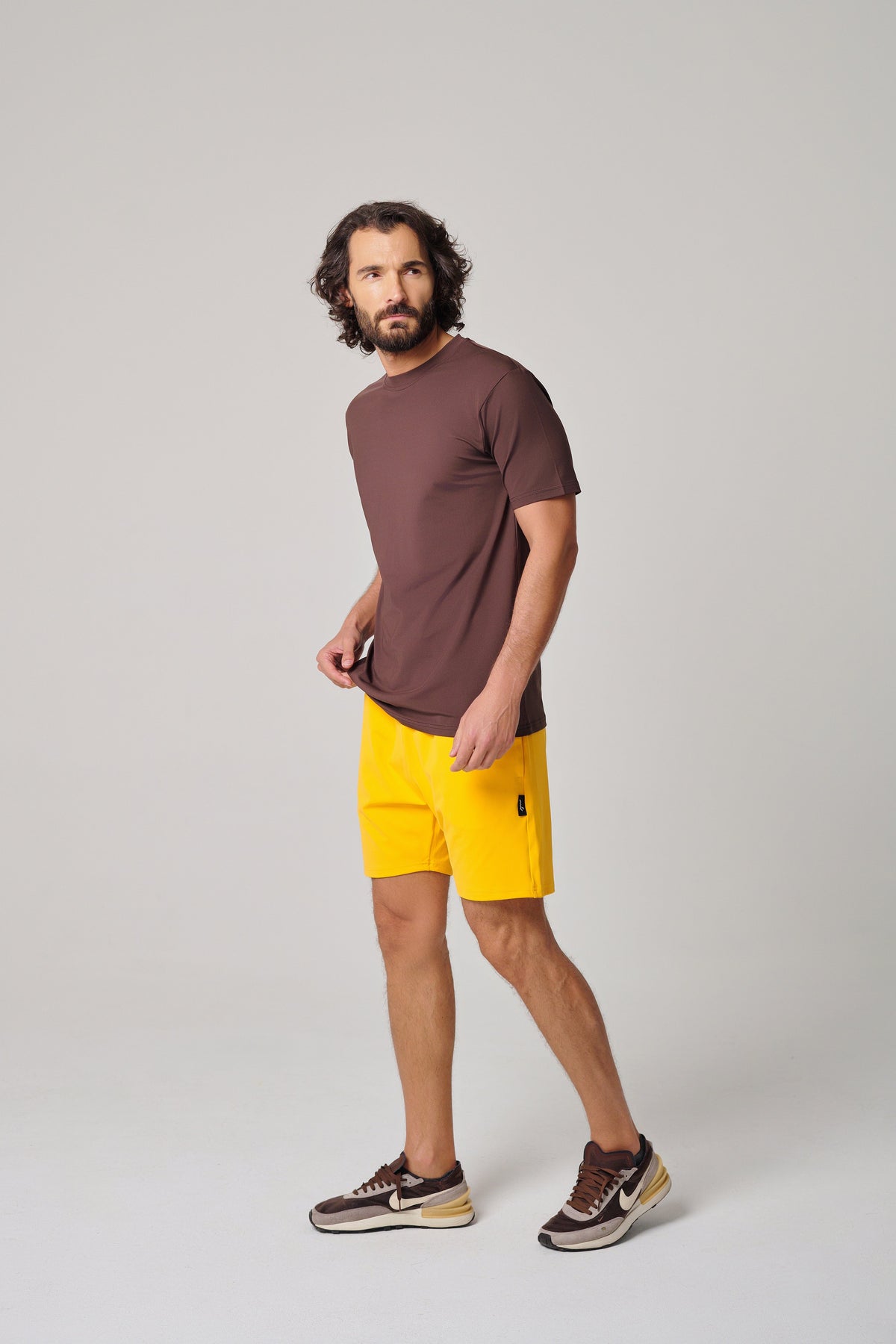 Regular Fit Men Shorts - Bright Yellow
