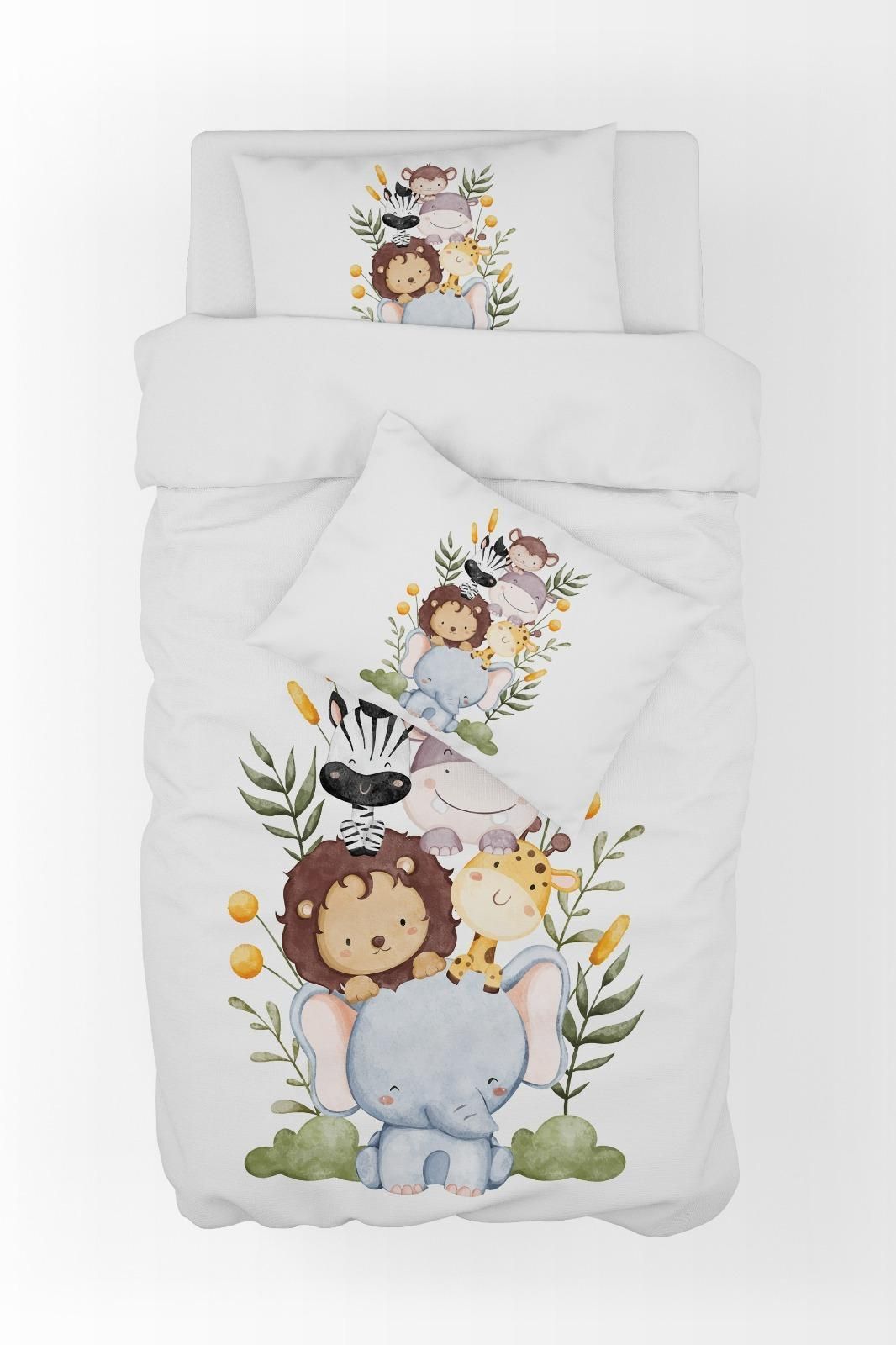Animals Cartoon Printed Duvet Cover Set For Baby