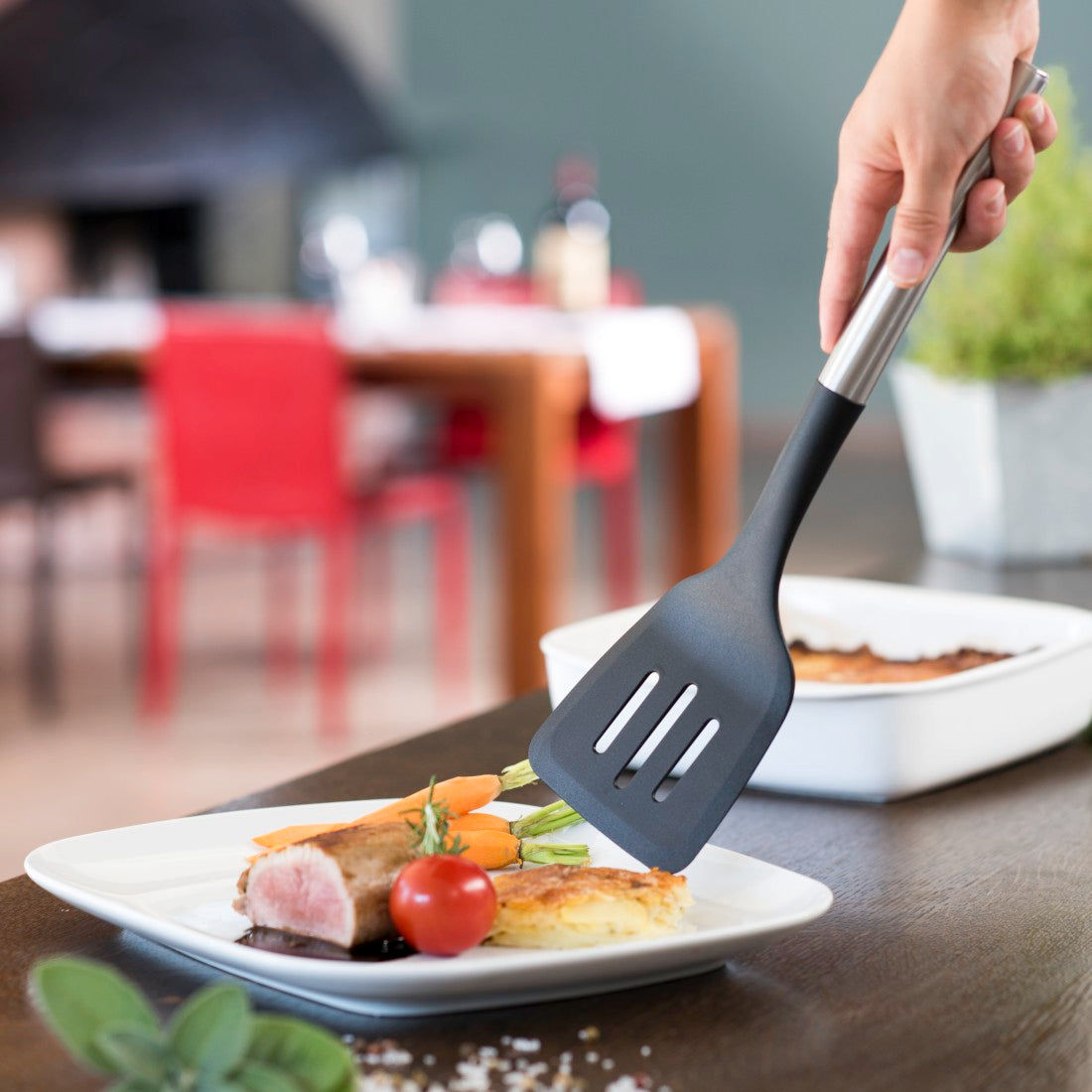 XAVAX 111426 Spatula Made From Stainless Steel / Nylon, 34.5 cm