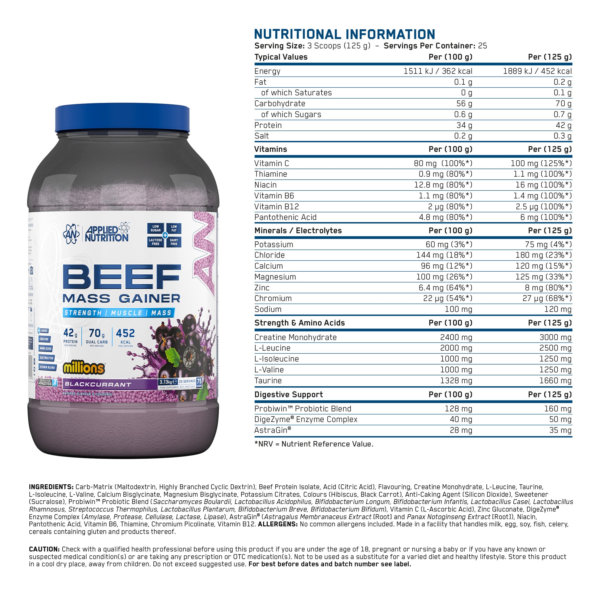 AN BEEF MASS GAINER TROPICAL VIBES 3.13 KG