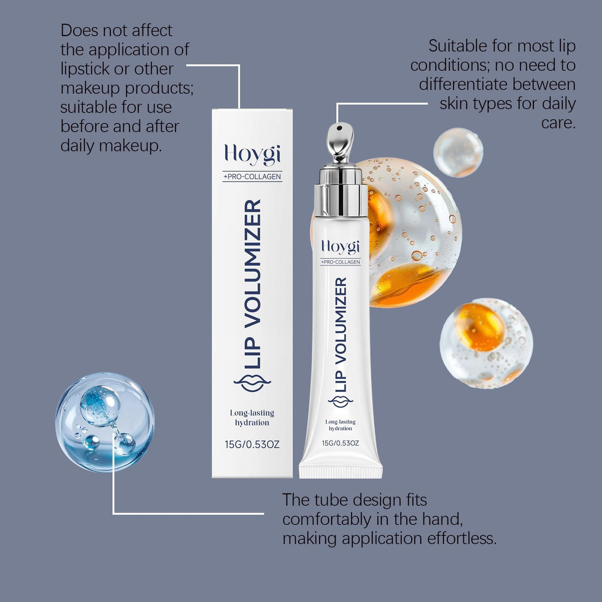 15g Lip Gloss Balm with Hydrating and Non Sticky Shine