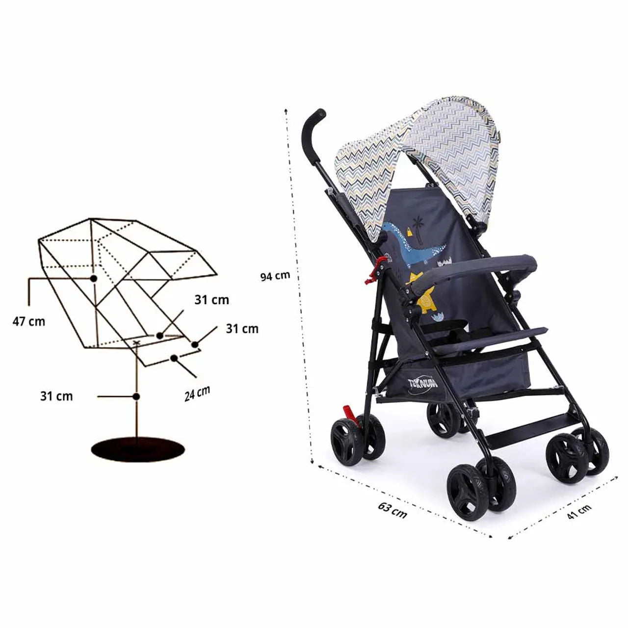 Teknum - Eco Stroller &amp; Bag Combo - Yellow Wave