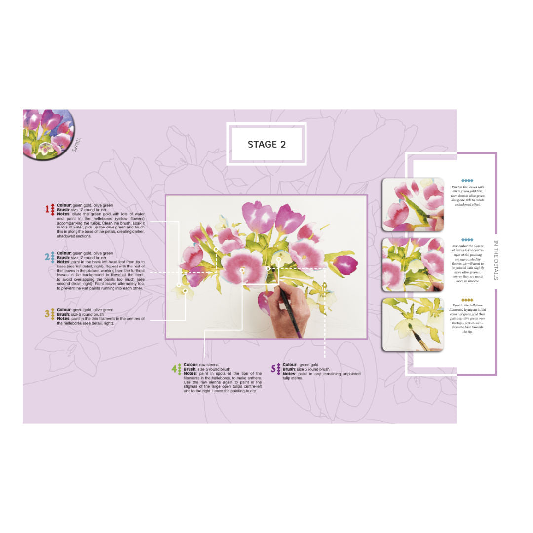 Flowers Paint Poster Pad Book