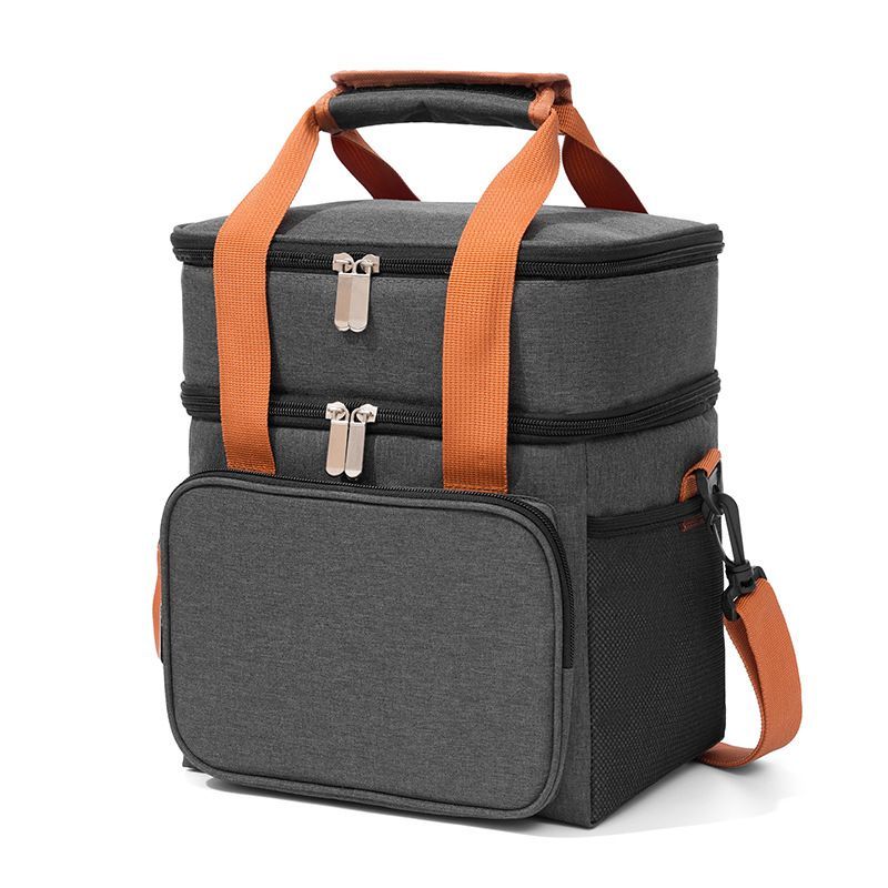 Double Layer Insulated Lunch Bag with PEVA Lining