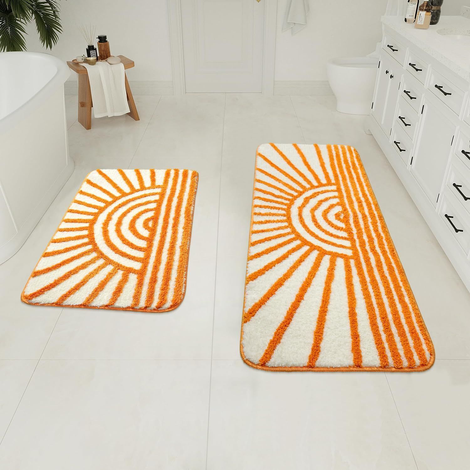 AIESY® Beautiful Non Slip Water Absorbent Soft Runner Bath Mat