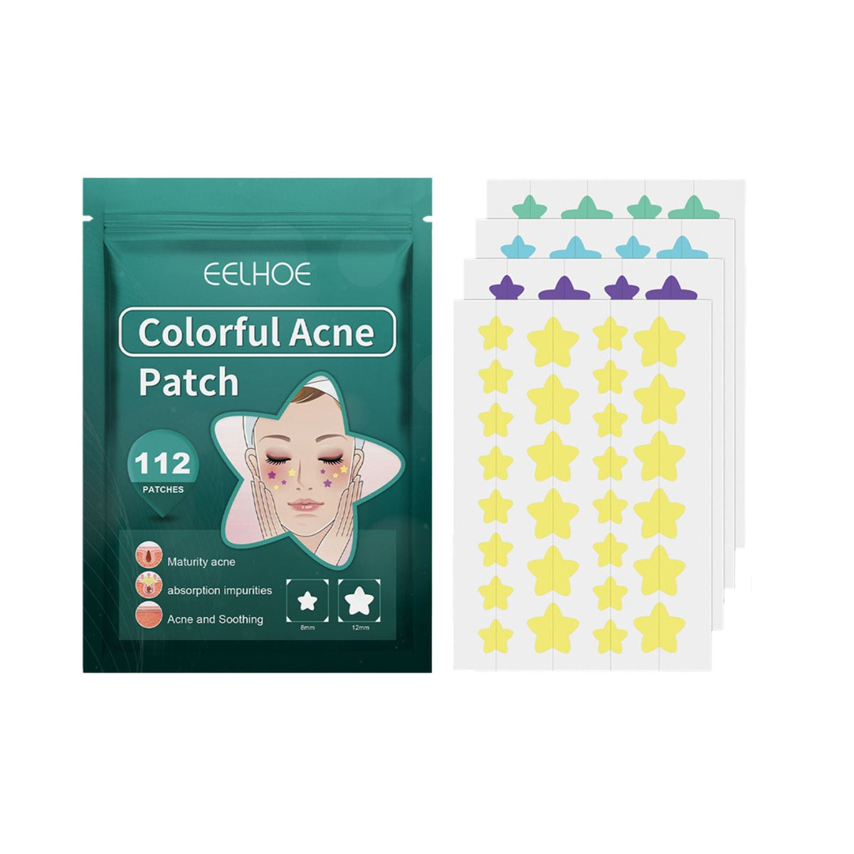 Cartoon Acne Pimple Patches Hydrocolloid Spot Stickers 112pcs