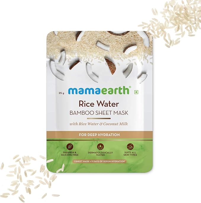 Mamaearth Rice Bamboo Sheet Mask 25 gms