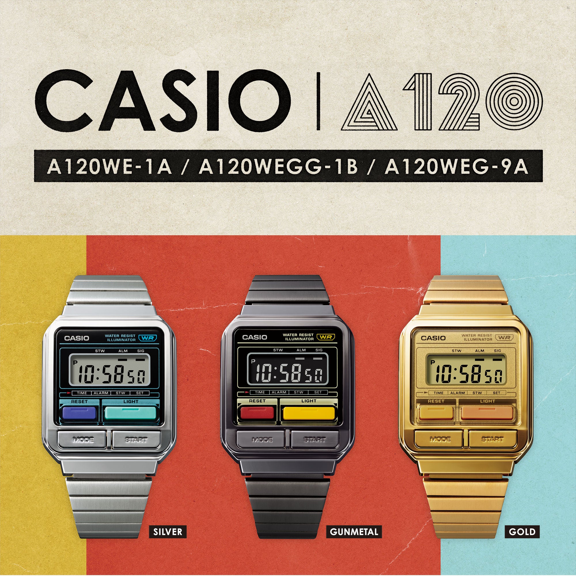 Casio VINTAGE A120WEG Series Retro Digital Watch