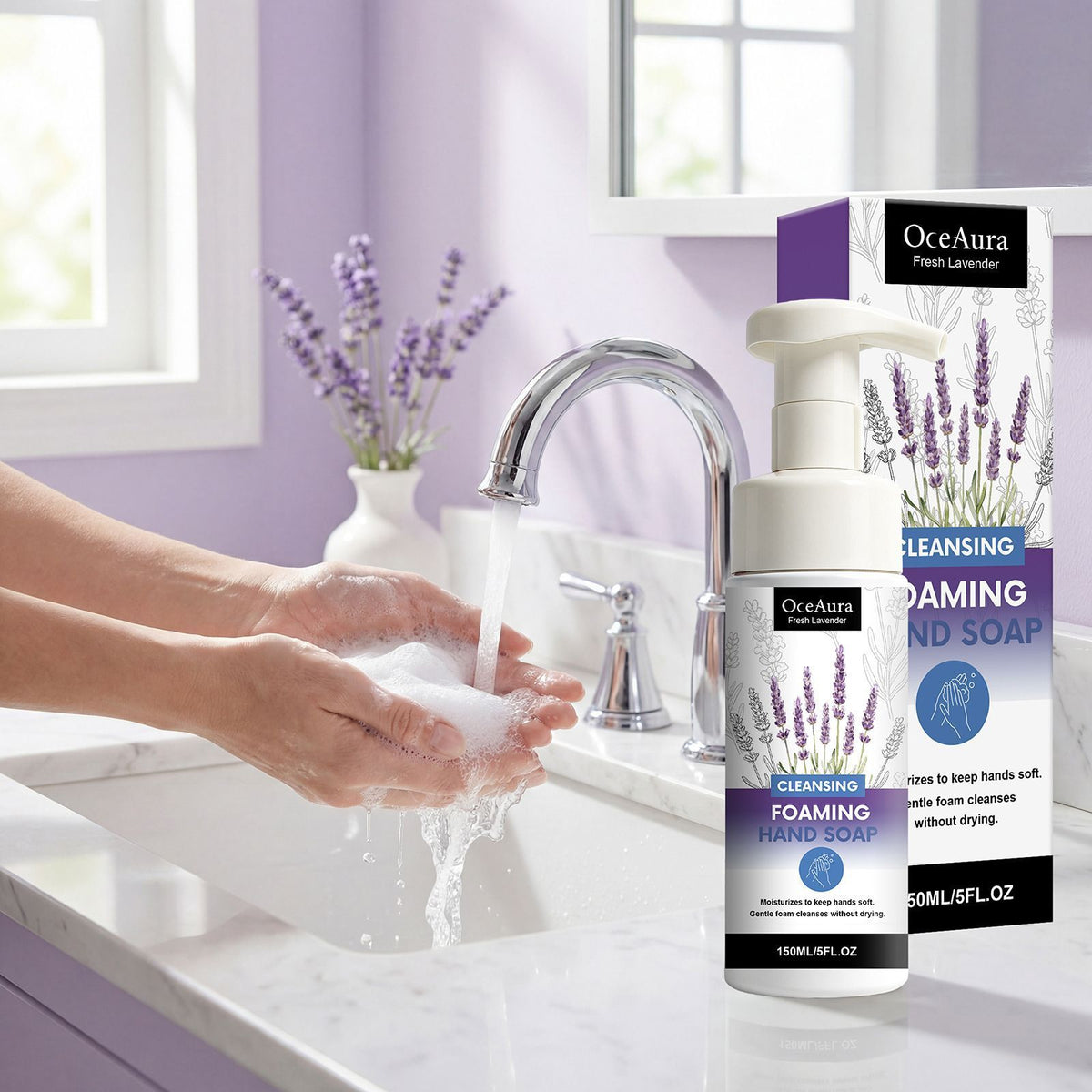 Lavender Foaming Hand Soap Gentle Clean 150ml