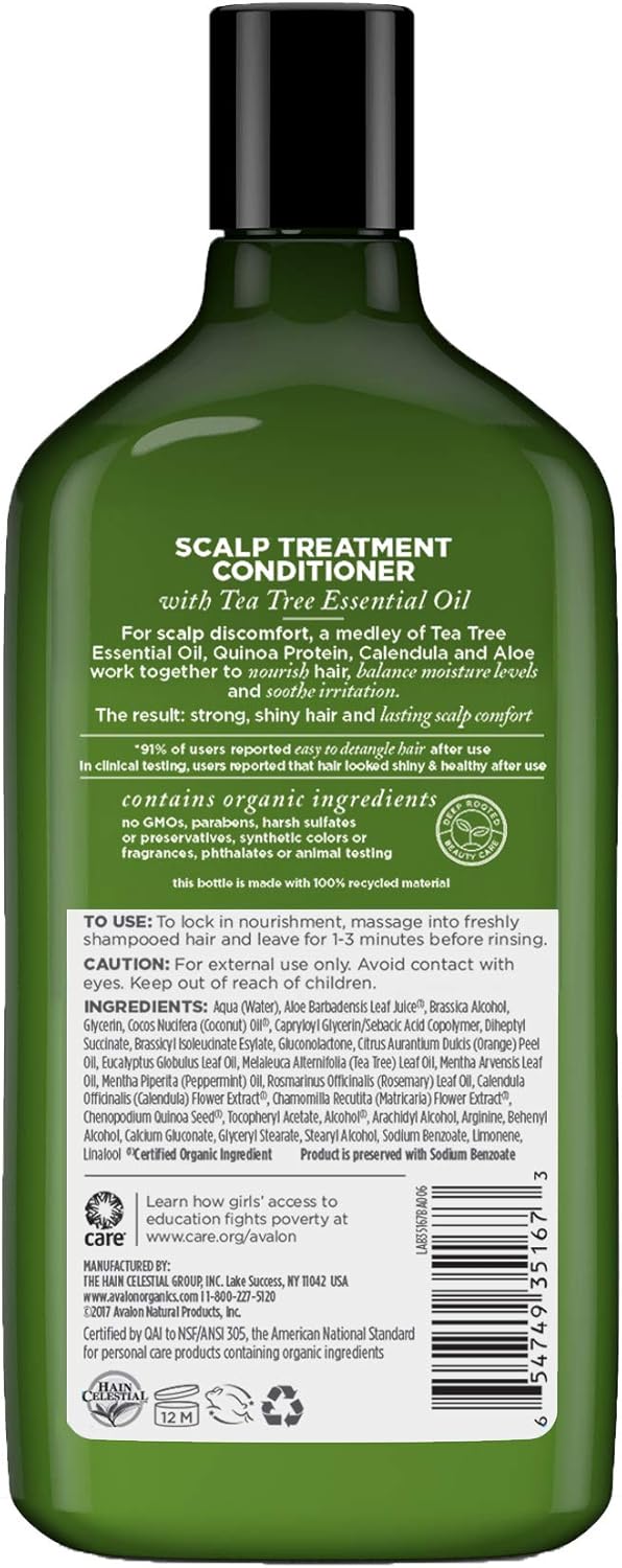 Avalon Organics, Conditioner, Scalp Treatment, Tea Tree, 11 oz (312 g)