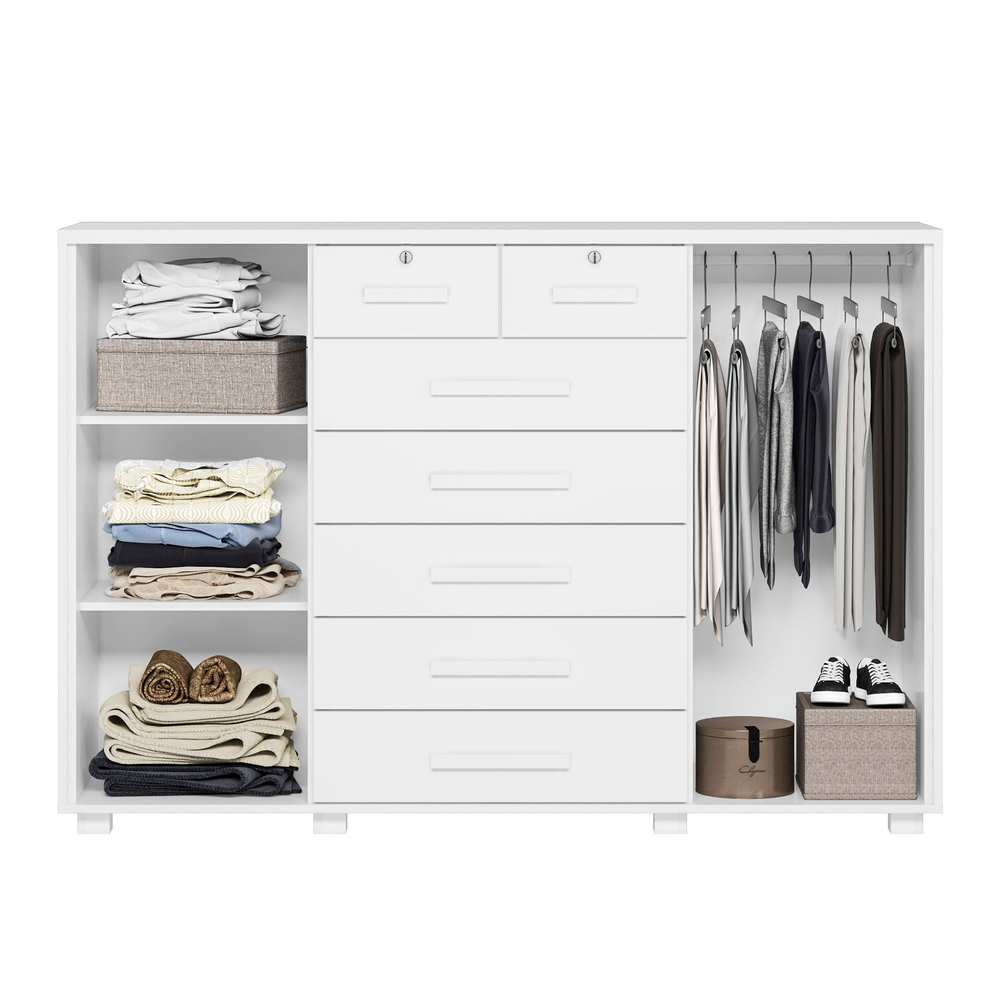 Fontana White 2 Doors Dresser