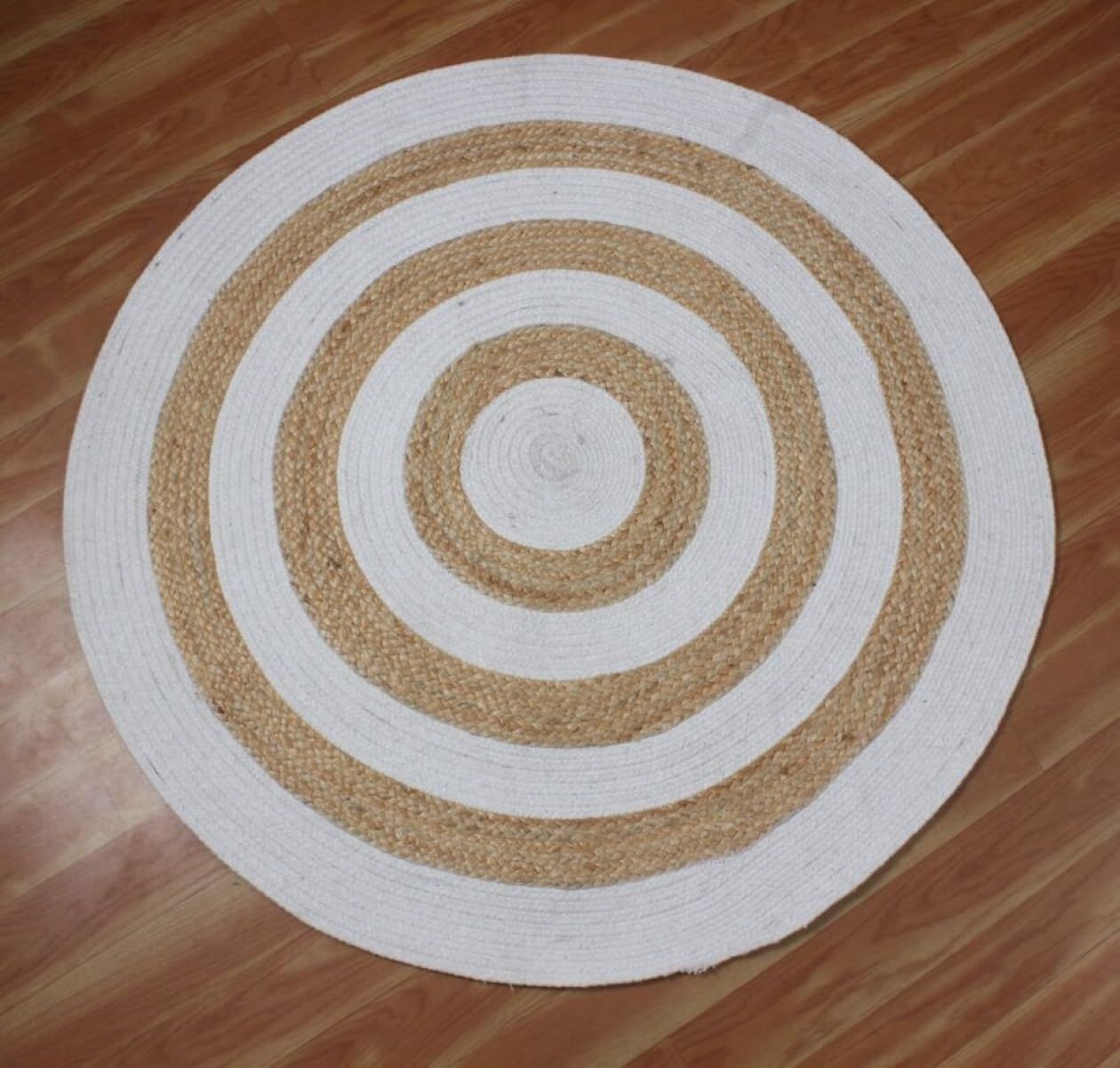 AIESY®  Beautiful Geometric Pattern Reversible Jute Rug