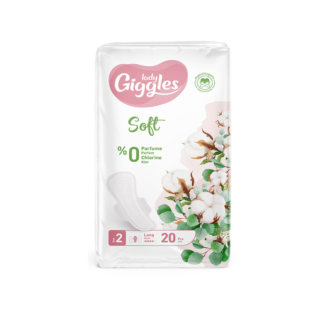 Giggles Lady Soft Sanitary Long Pads, Size 2, Pack of 20