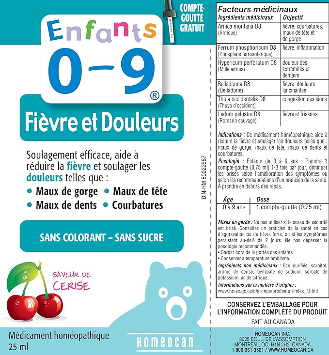 Kids 0 - 9 Pain and Fever 25ml