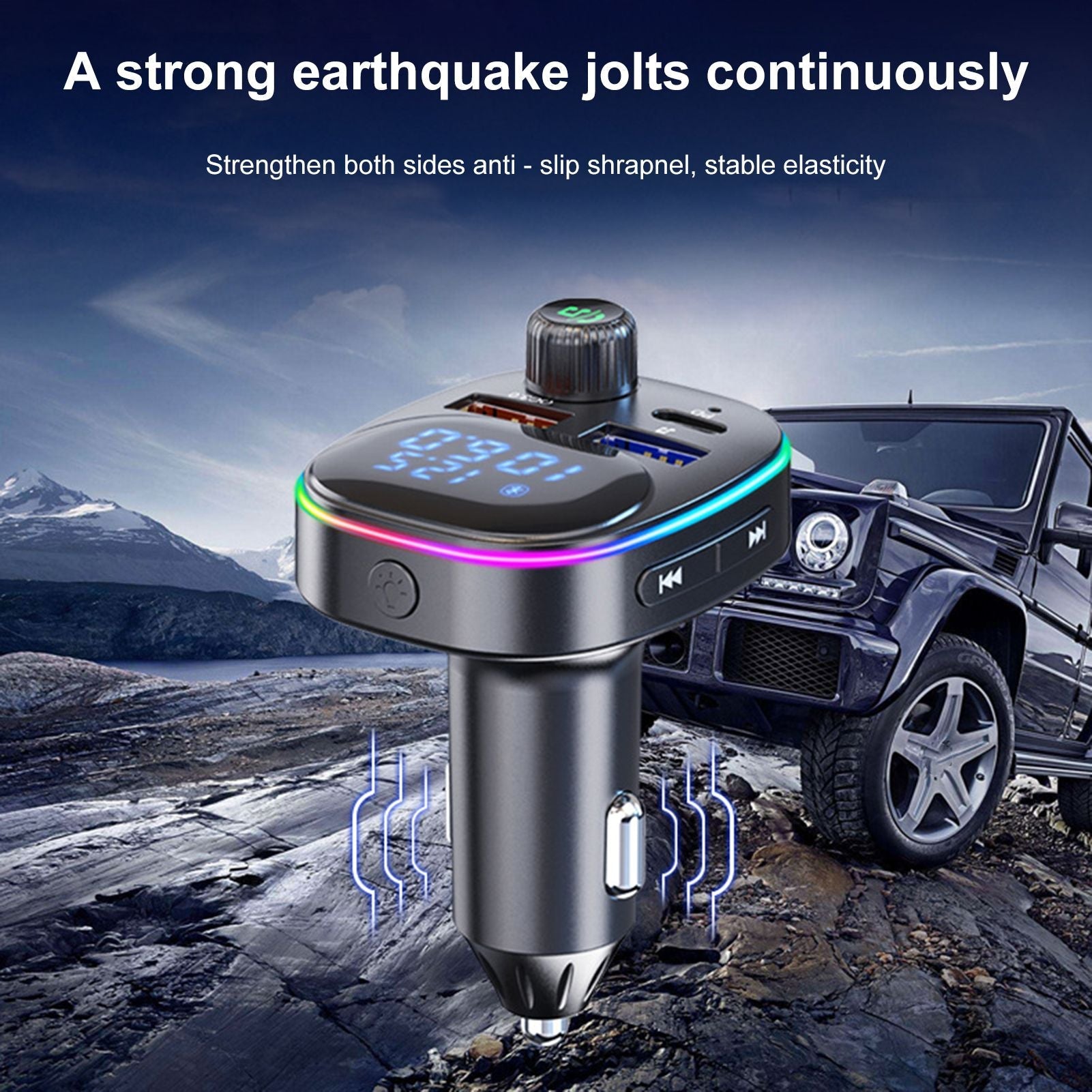 Car FM Transmitter Bluetooth MP3 Player QC3.0 PD Car Charger With LED Display