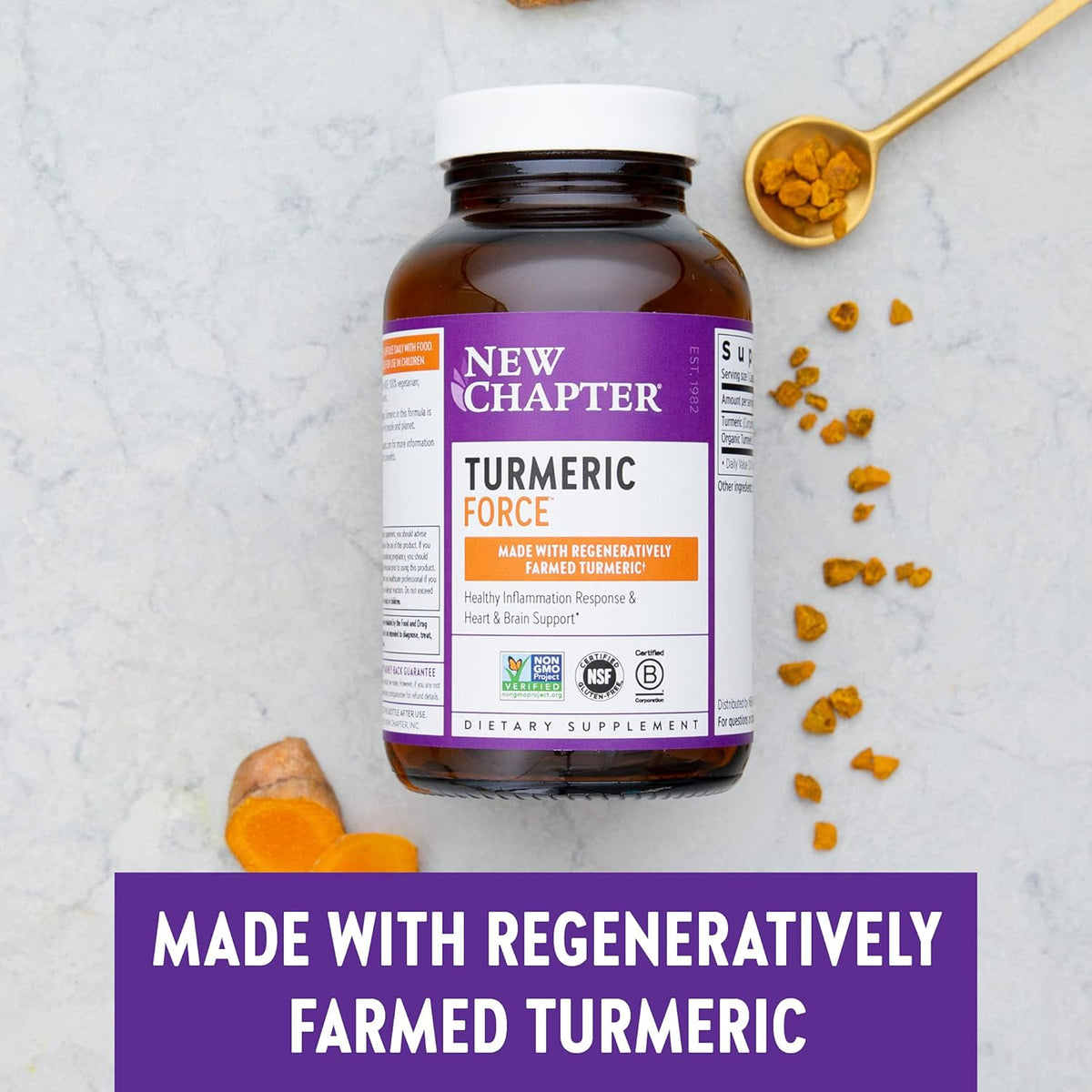 New Chapter, Turmeric Force, 30 Vegetarian Capsules