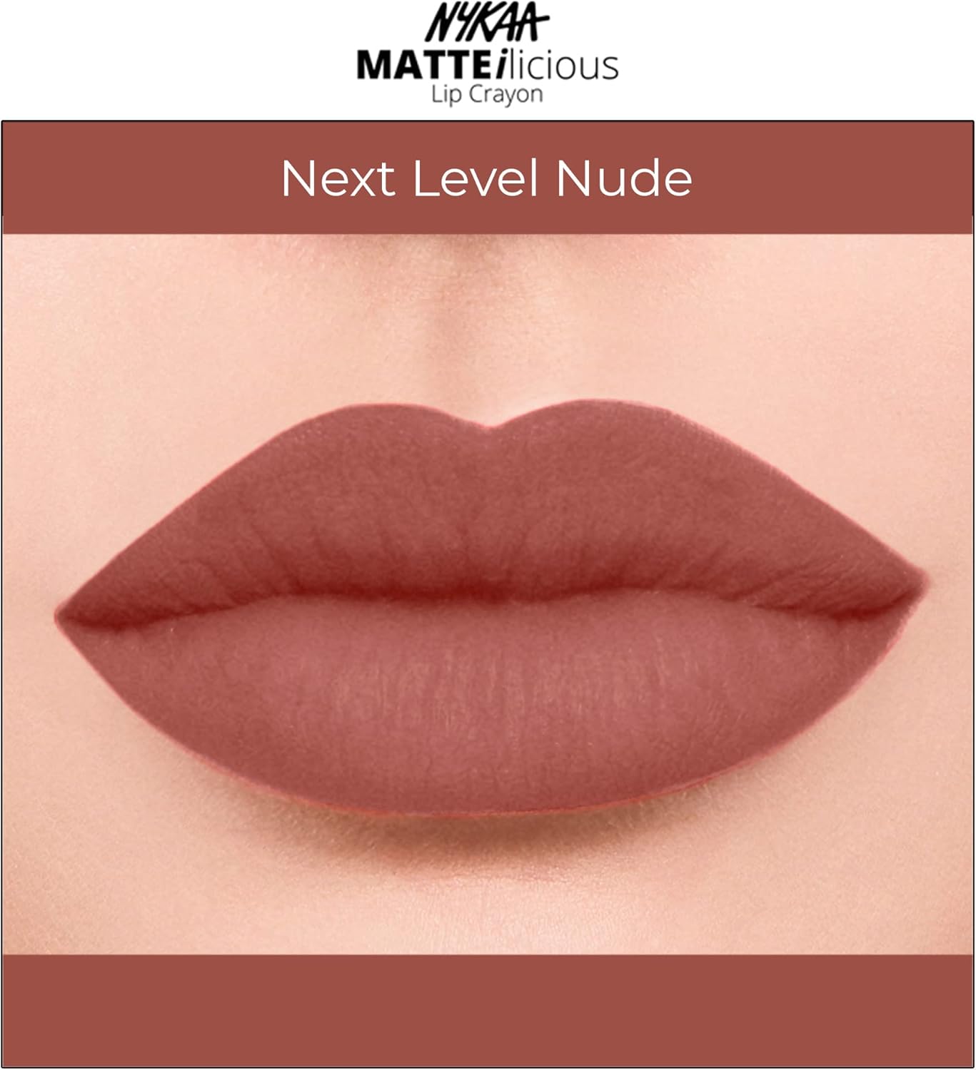 Nykaa Matteilicious lip crayon Next Level Nude04