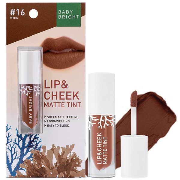 LIP & CHEEK MATTE TINT 2.4G BABY BRIGHT (M) #16 WOODY (Y2022)