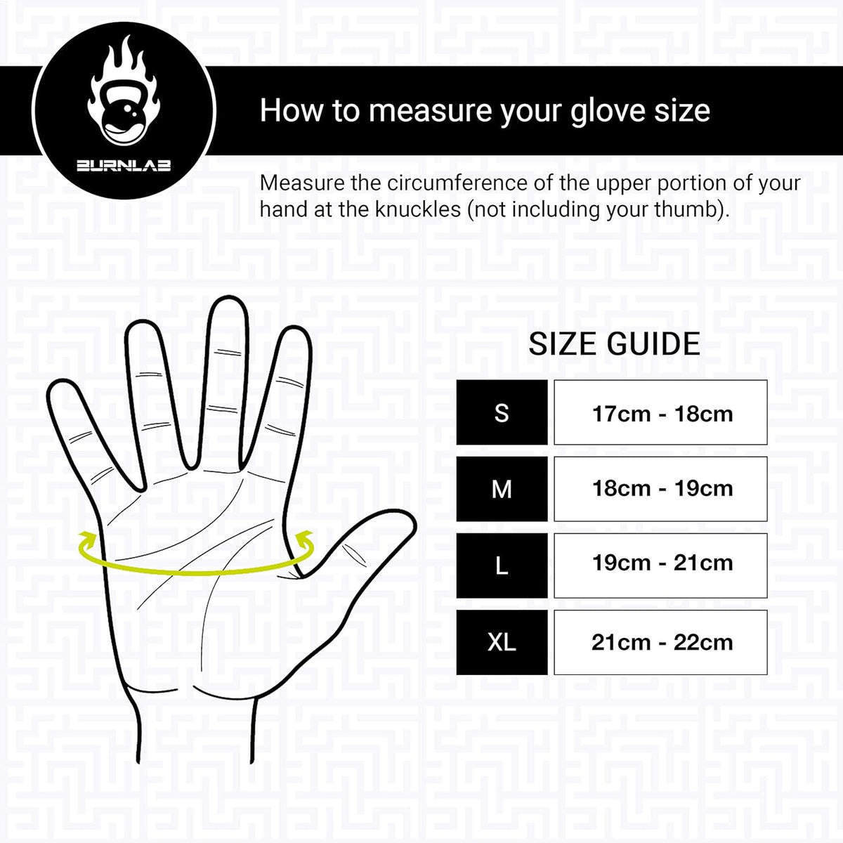 Burnlab Flex Gym Gloves for Men and Women (Black & White XL)