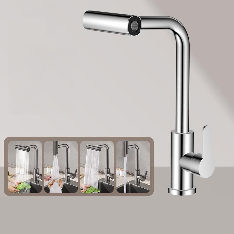 Waterfall Kitchen Faucet Non-pull-out Version Silver