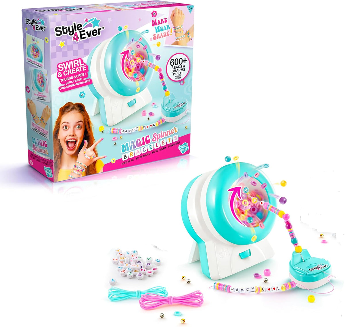 Canal Toys Style 4 Ever Magic Spinner Bracelet Jewelry Kit, (600+ Pieces)