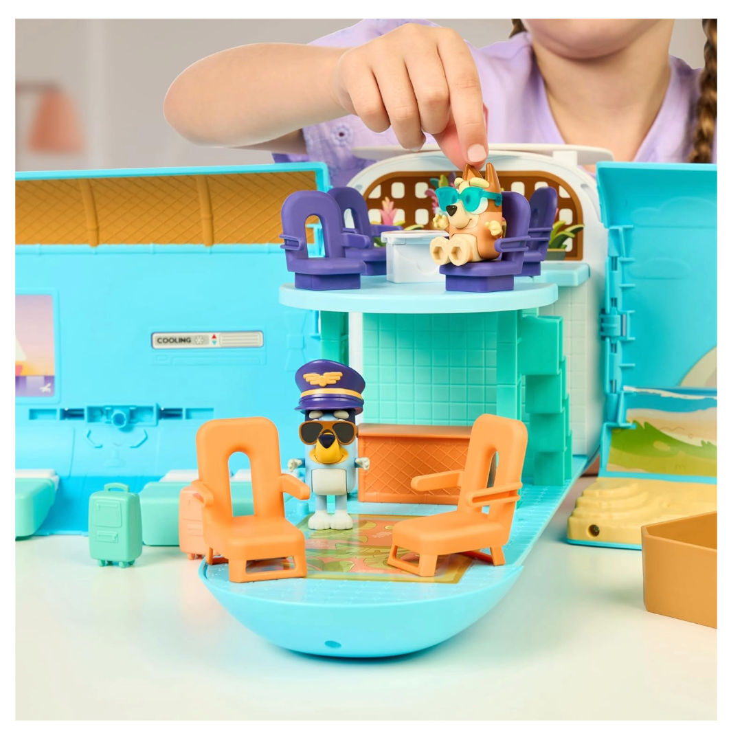 Bluey 3-in-1 Transforming Plane Playset (40 x 19 x 23cm), 3+ years