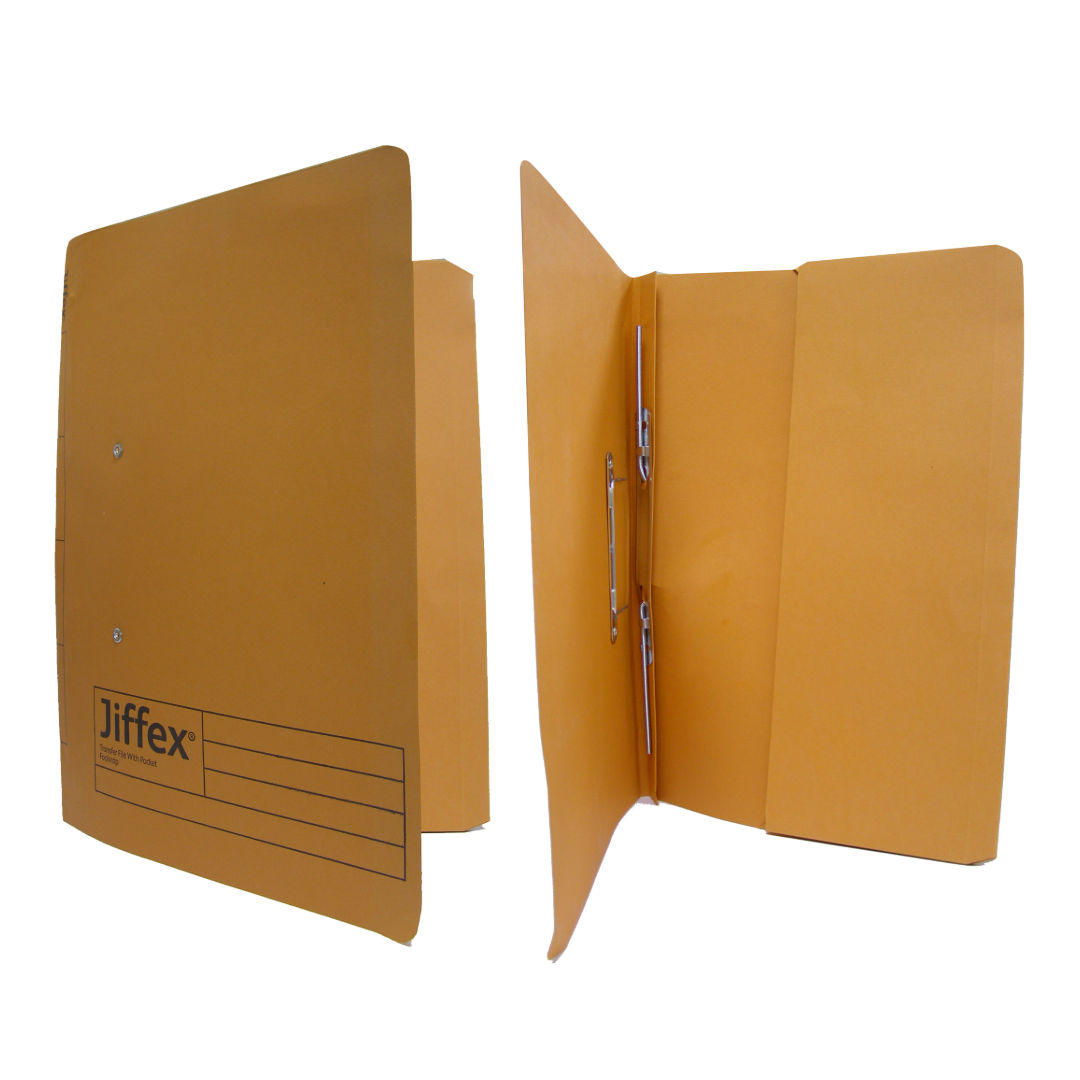 Rexel Eastlight Jiffex Transfer Spring File With Pocket Assorted Colors, Foolscap