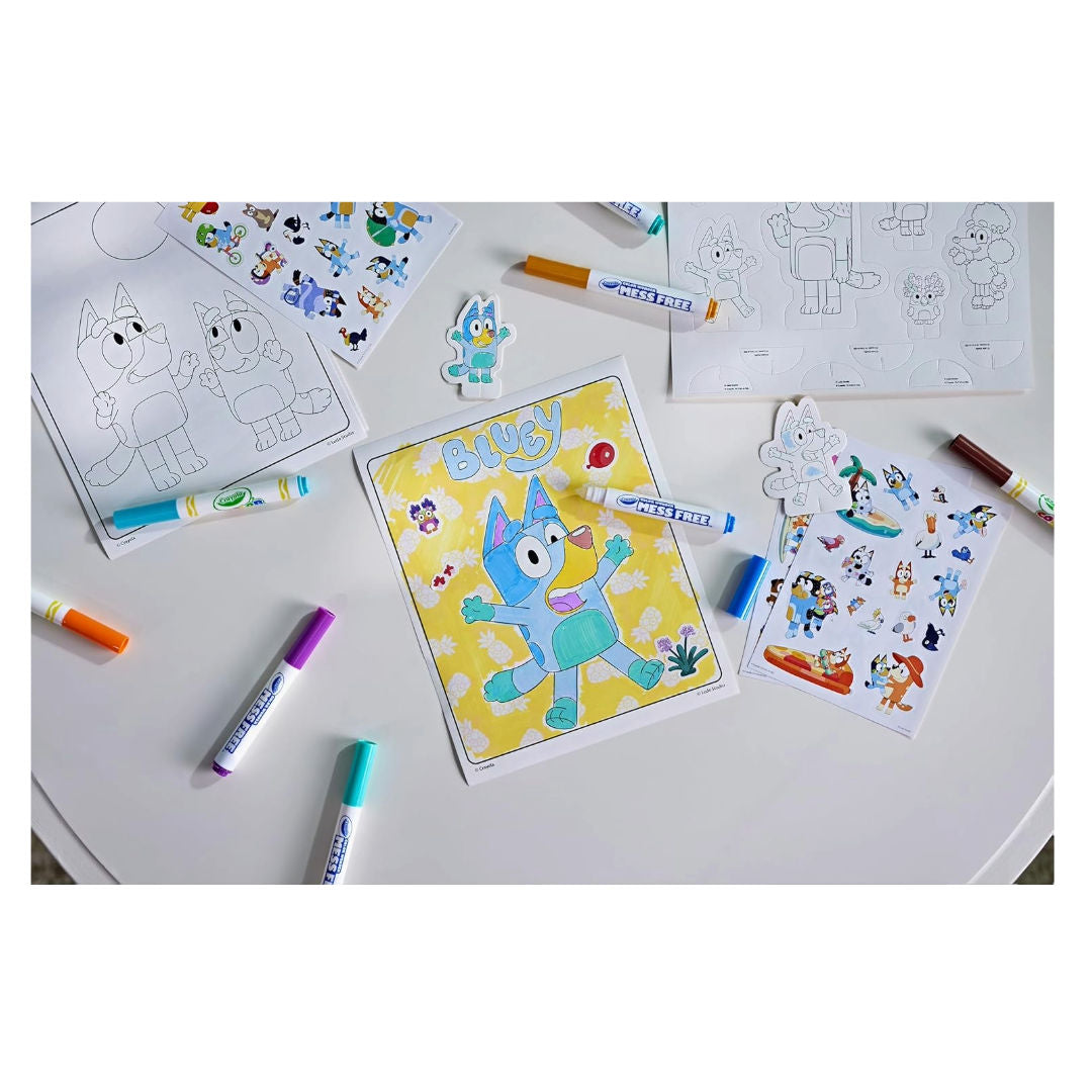 Crayola COLOR WONDER MESS FREE COLORING, Activity Kit, Bluey, Includes 40+ Pieces