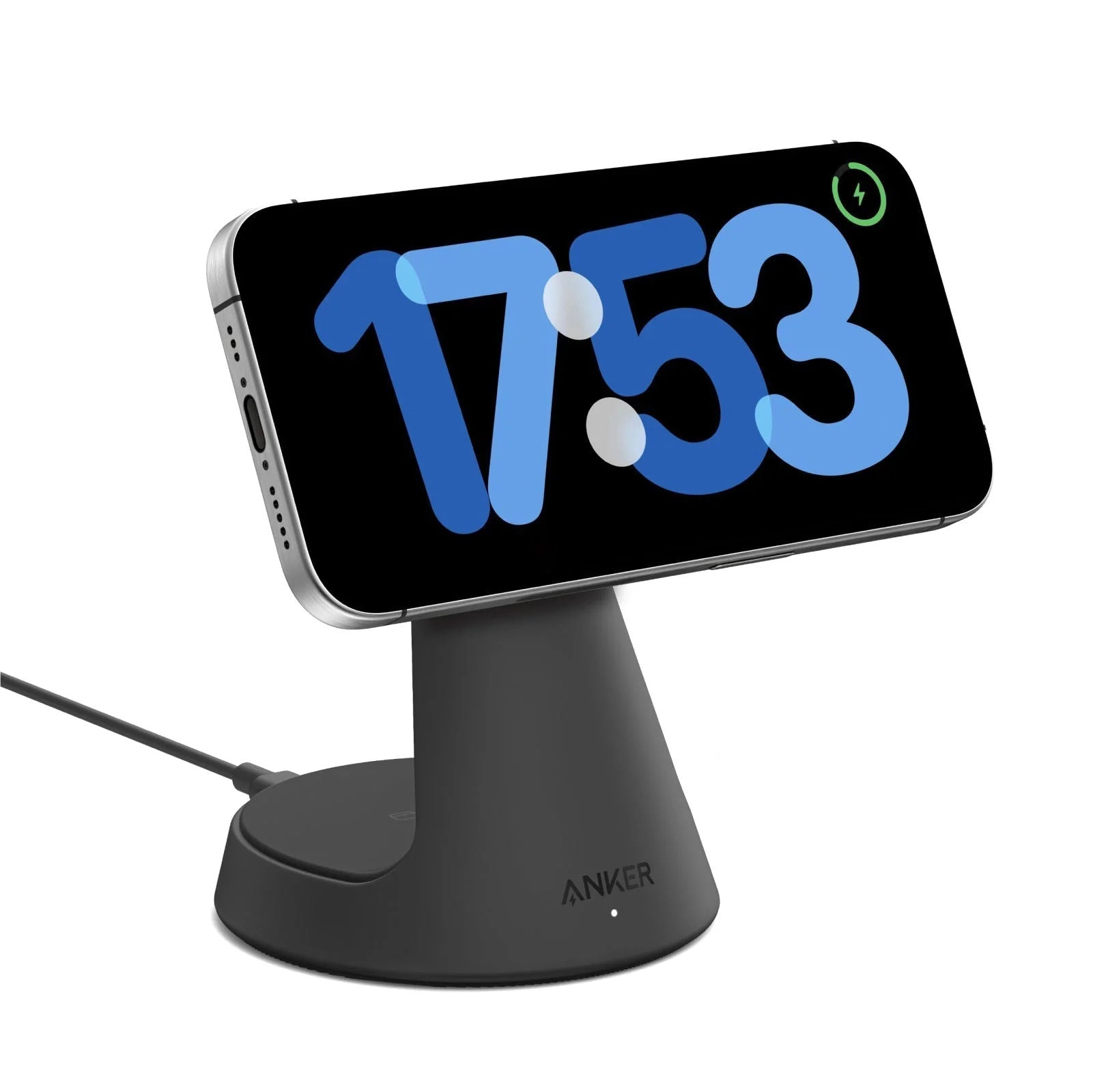 Anker MagGo 2-in-1 Qi2 Wireless Charger Stand, 15W Magnetic Fast Charging Dock for iPhone & AirPods
