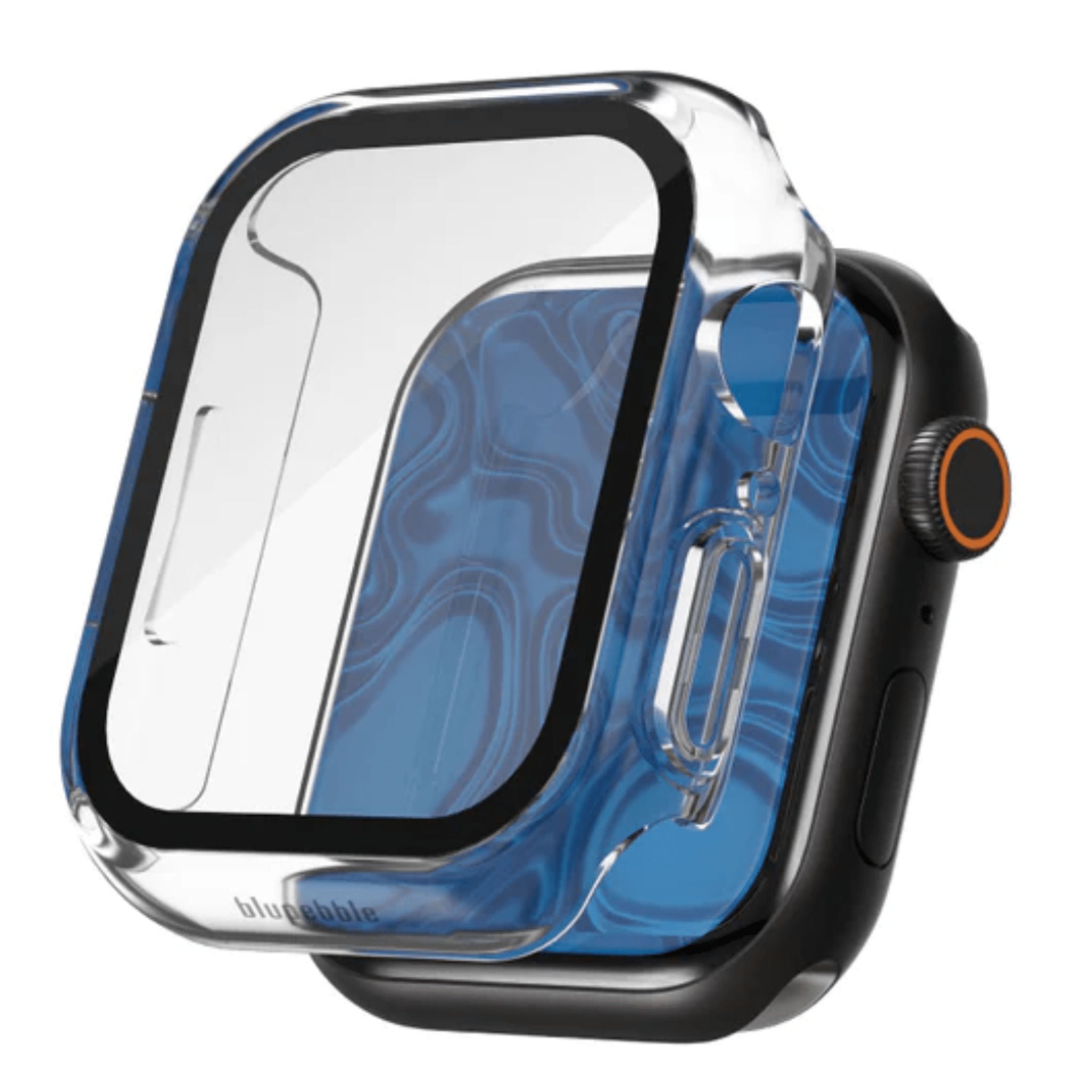 Blupebble Rock Shield Slim Armour with Glass Shield for Apple Watch, Clear