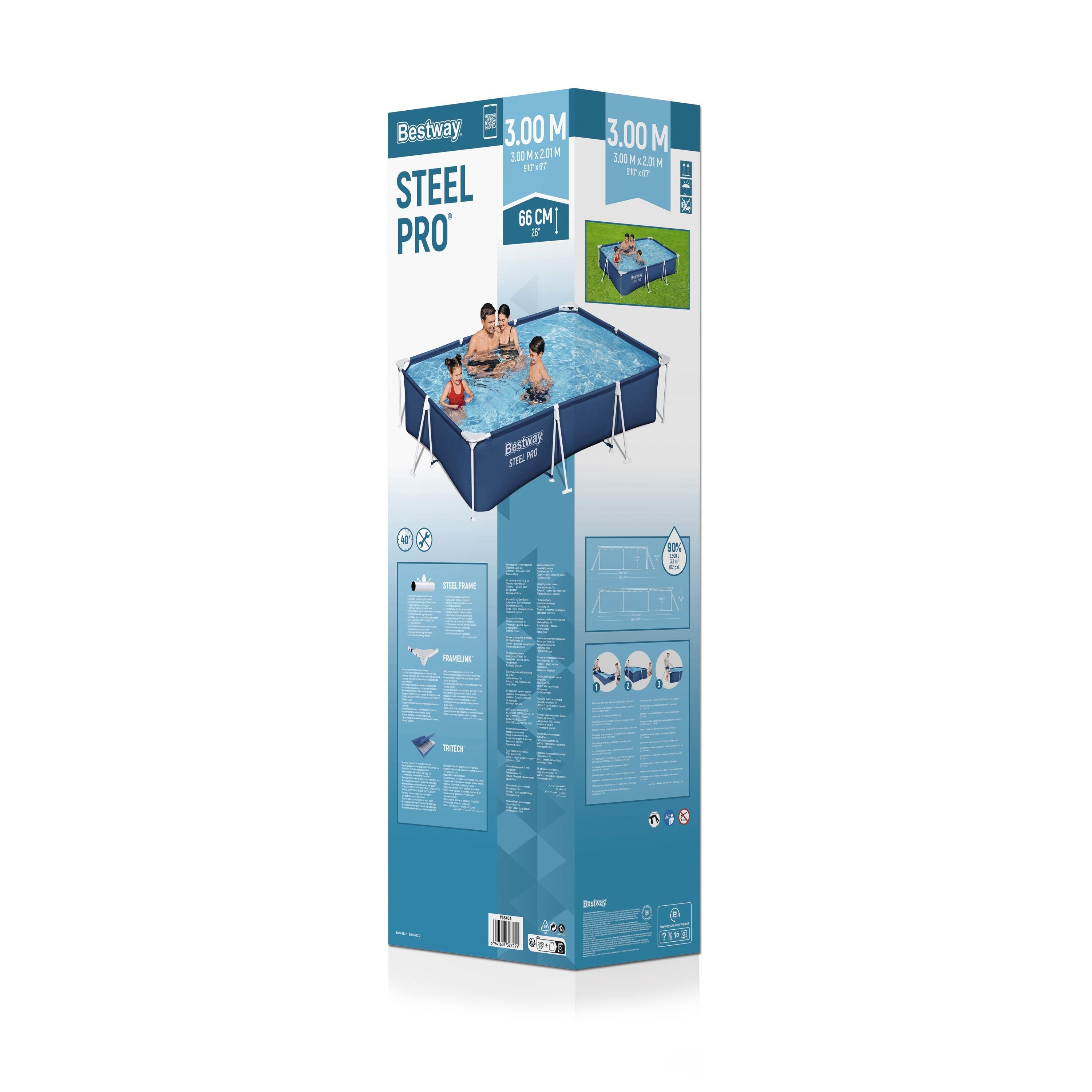 BWAY POOL STEELPRO 300X201X66CM