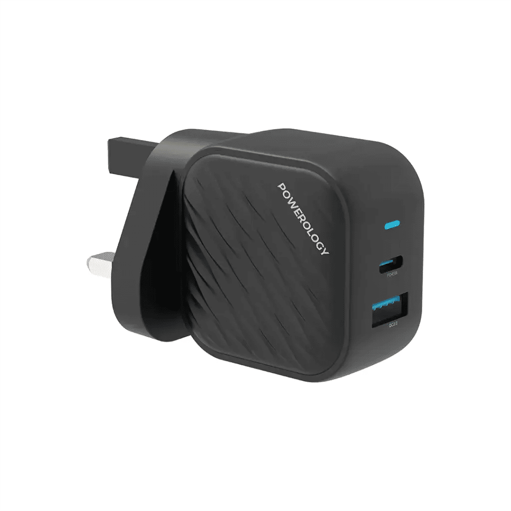 Powerology Gan Dual Port Wall Charger