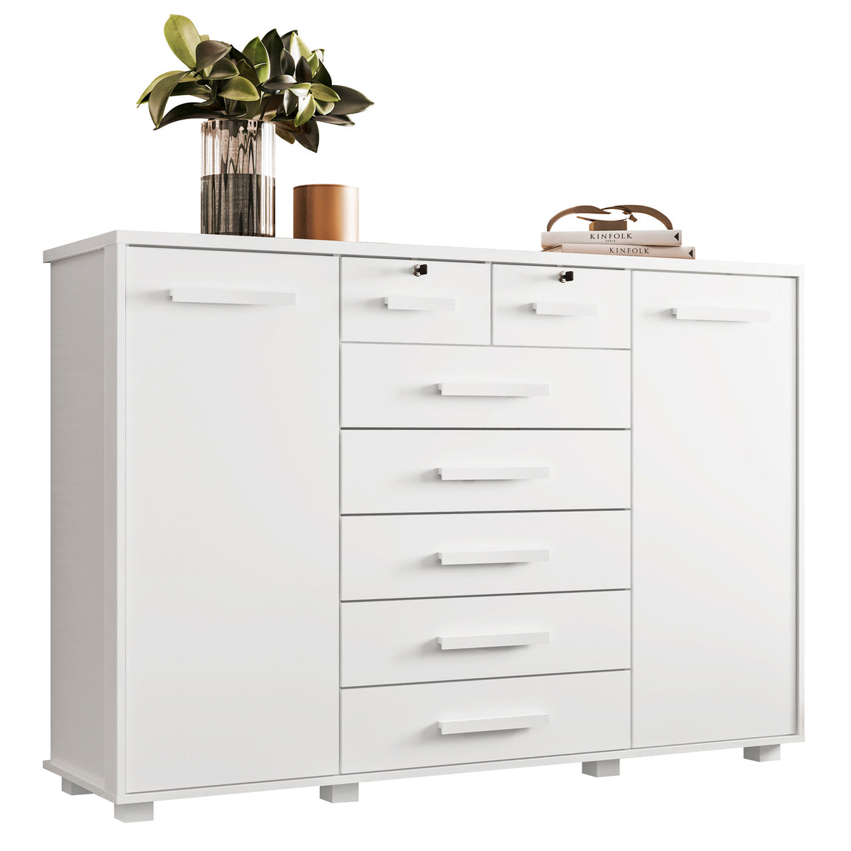 Fontana White 2 Doors Dresser