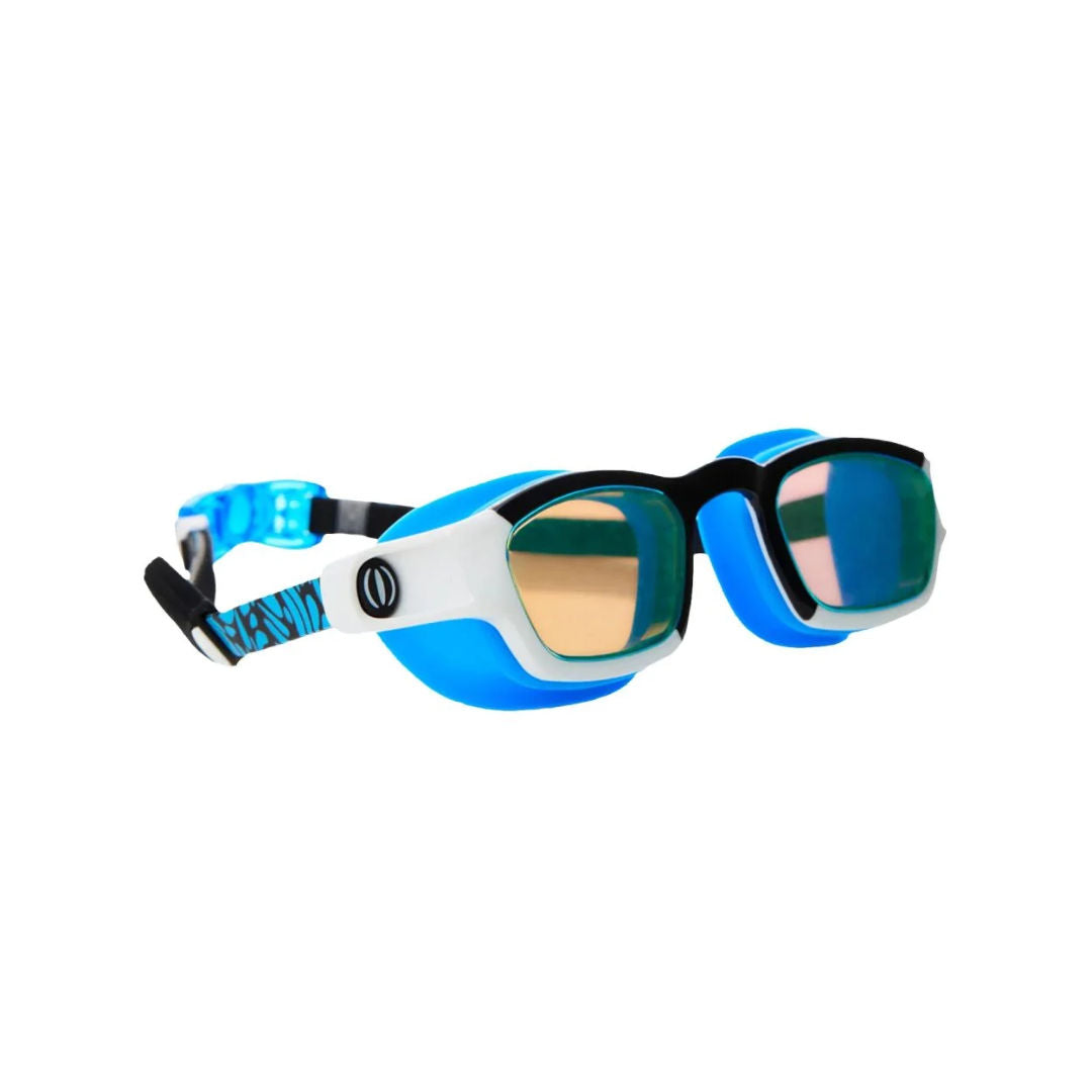Bling2O Phantom Surfer Short Fin Shark Swim Goggles Blue, 6+ years