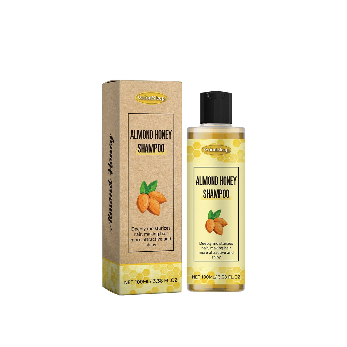 Almond Honey Shampoo Nourish and Protect Hair, Shine, Deep Nutrition ,100ml