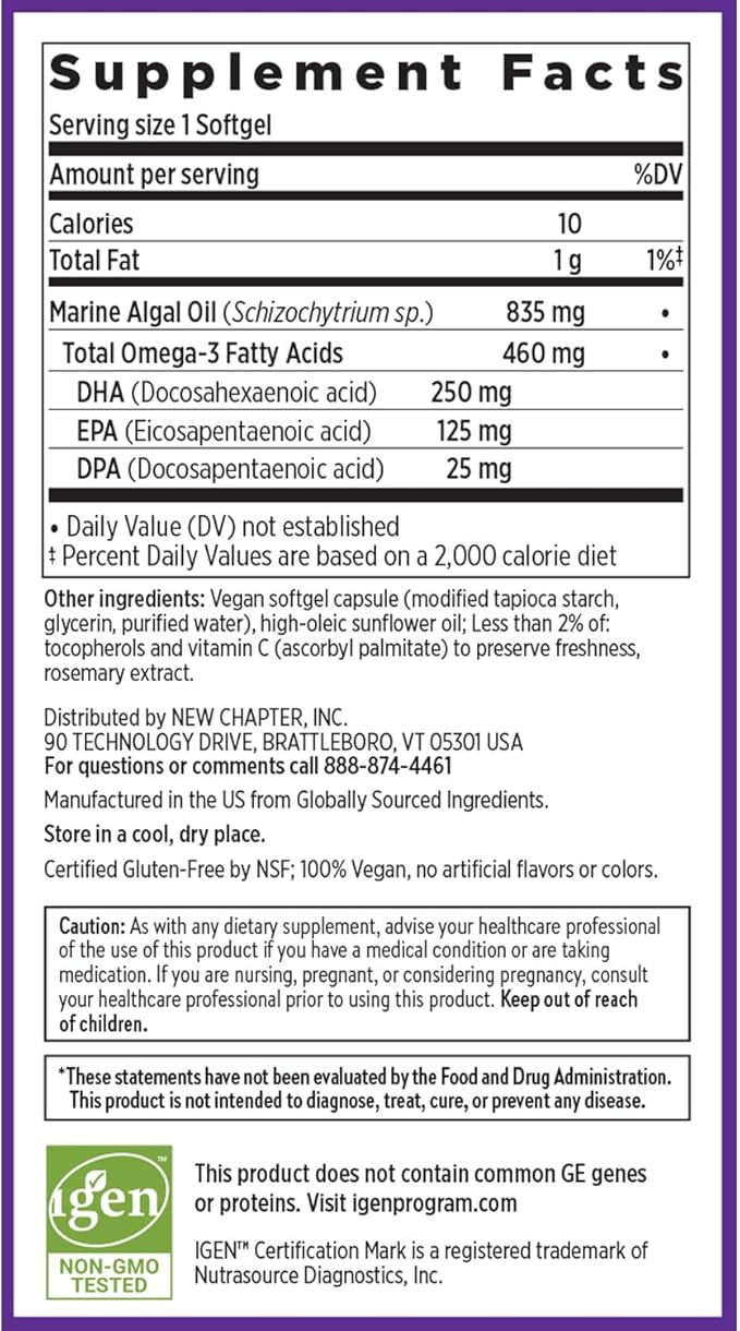New Chapter VEGAN OMEGA 3 COMPLEX 30 SG